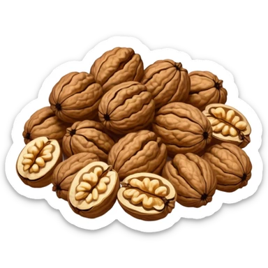 pile of walnuts without the shells  sticker