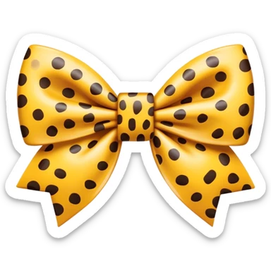 bow with cheetah print sticker