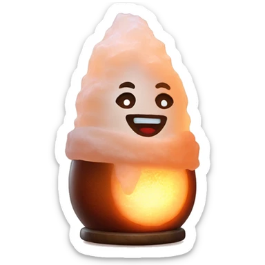 Himalaya’s salt lamp with warm light cozy  sticker