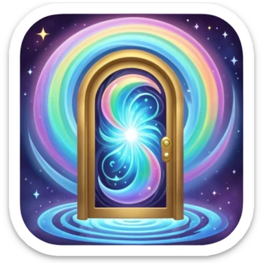 magical portal door sticker