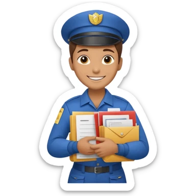 cartero con uniforme de "correos" sticker