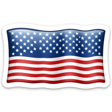 Inverted American flag sticker