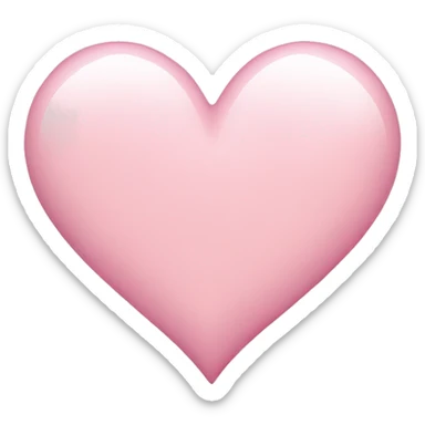 light pink heart  sticker