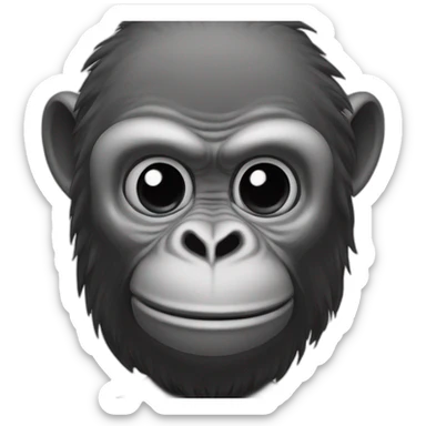 hypnotized ape tilted head sticker