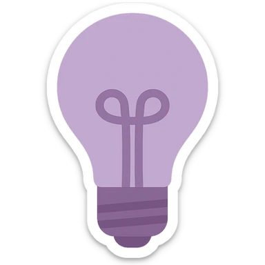 A dull purple Light Bulb sticker