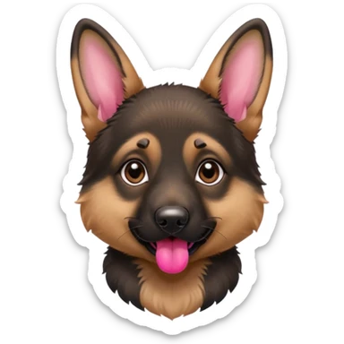 a German Shepherd puppy sticker
