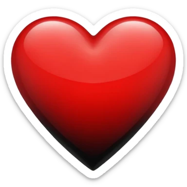 Red and black heart sticker