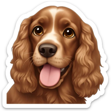 cute brown cocker spaniel sticker