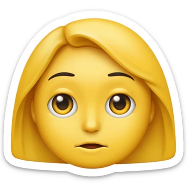 Emoji side eye with 🎀 yellow sticker