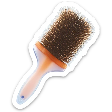 Slick back hairbrush and gel sticker