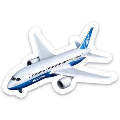 Boeing 787 Dreamliner - Boeing (Model Year: 2022) (Iconic colour: White with blue) sticker