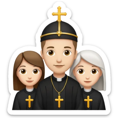 priest marrying a couple sticker