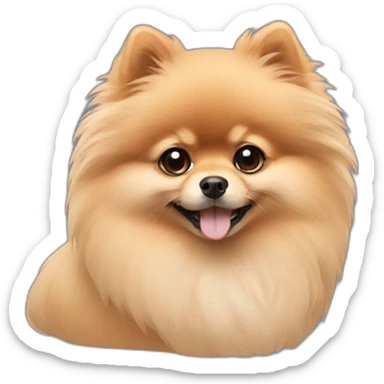 Beige pomeranian sticker