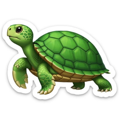 Une tortue avec un très très long cou sticker