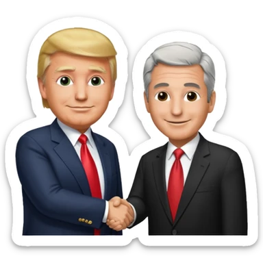 Trum and jeffery epstine shaking hands sticker