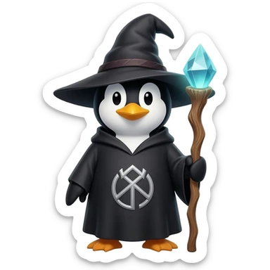Penguin Wizard sticker