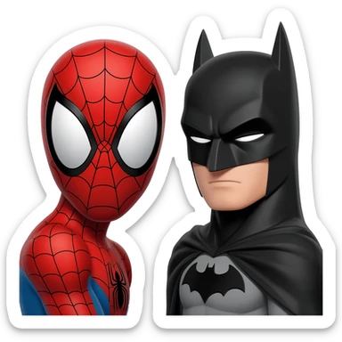 Spider Man & Batman sticker