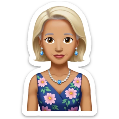 Joe Biden wearing a dress and earrings sticker