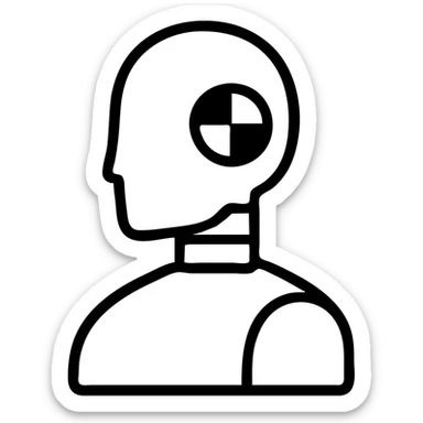 crash test dummy sticker