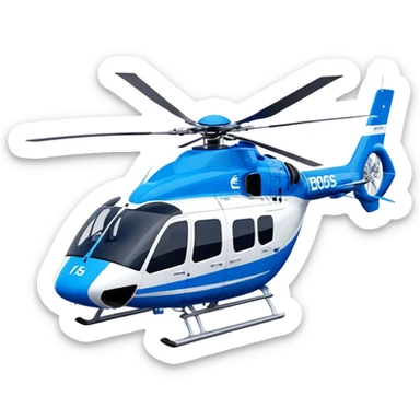 Eurocopter EC135 - Airbus Helicopters (Model Year: 2020) (Iconic colour: Blue and white) sticker
