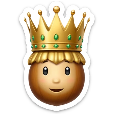 Acorn with crown  sticker