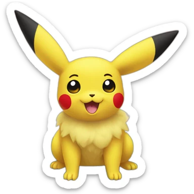 Pikachu sur un mouton sticker