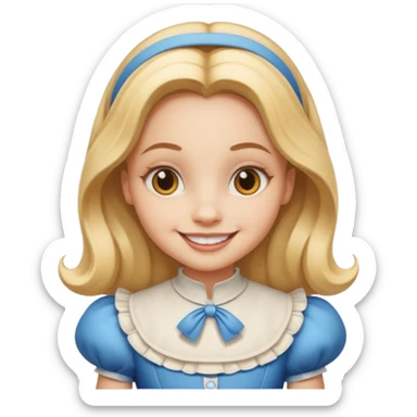 Alice in wonderland emoji sticker
