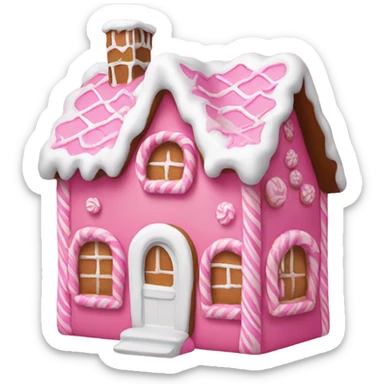 Pink Gingerbread house sticker