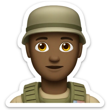 white american army soldier sticker