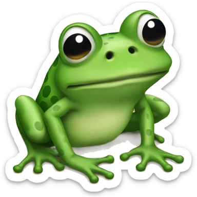 Sick frog sticker