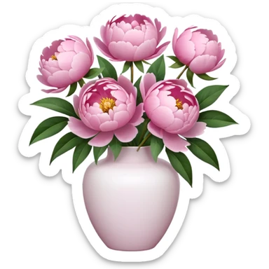 Peonies bouquet sticker