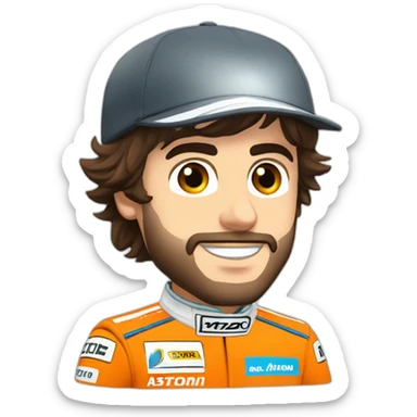 Fernando Alonso, número 33, aston martin formula 1 sticker