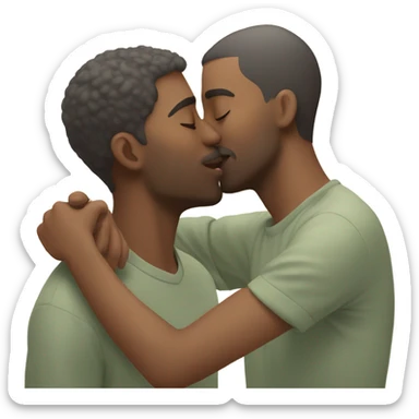 Gay kissing sticker