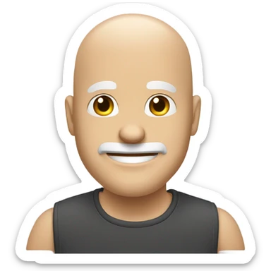White bald guy with a goatie giving thumb up sticker
