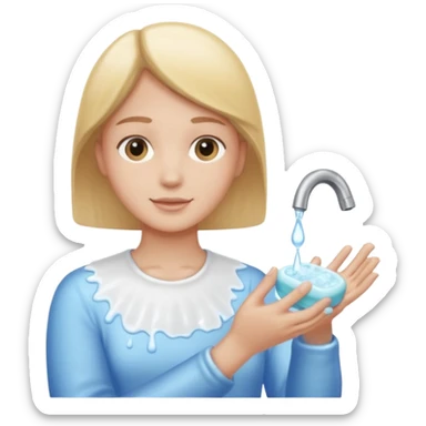 wash hands with soap and water sticker