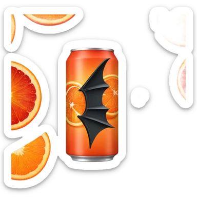 Blood Orange bat Energy Drink sticker