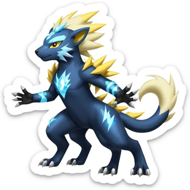 Luxray-Zeraora-Electrike-Manectric-Absol-fusion, full body sticker