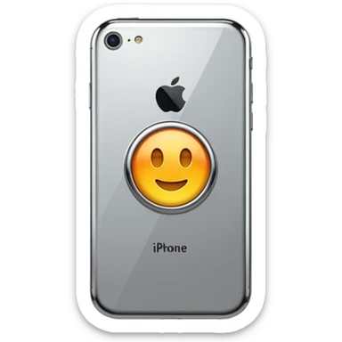an elegant metallic chrome iphone sticker
