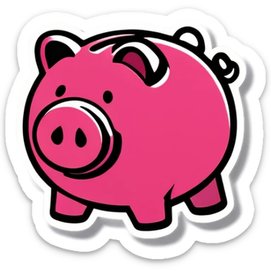 Piggy bank sticker