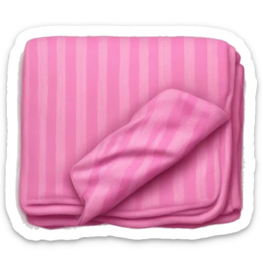 Pink folded Plad blanket sticker