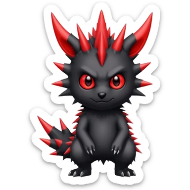 Cute edgy cartoonic anime-Fantasy-Fakémon-creature (full body) sticker