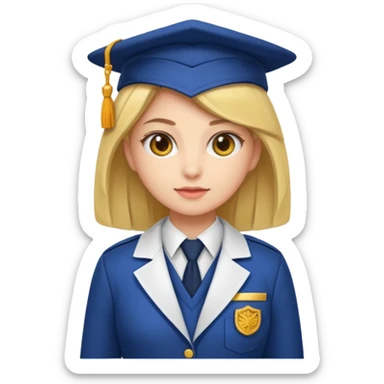 academia uniform female sticker