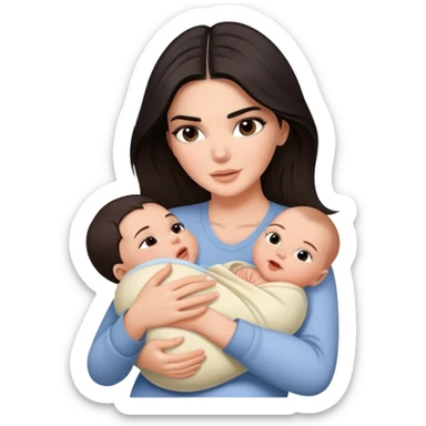 Kendall jenner holding a newborn baby sticker