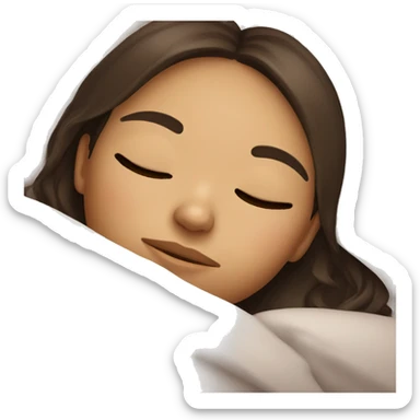 brunette girl sleeping sticker