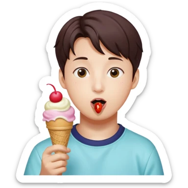 Jungkook eating ice cream  sticker