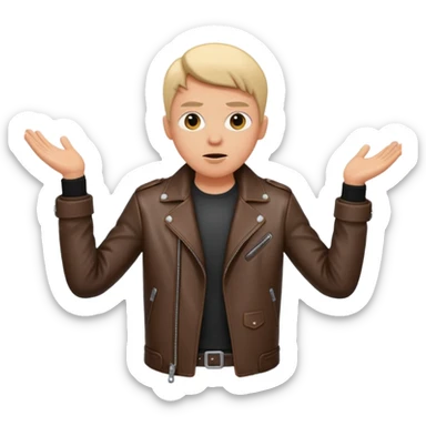 cool perosbn shrug  sticker