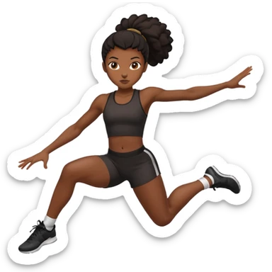 Black girl splits  sticker