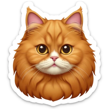 cinematic-adorable-big-eyed-fluffy-solid ginger-persian-cat-portrait-emoji,-head-tilted-playfully-with-a-sweet-expression,-fluffy-solid ginger-fur,-simplified-yet-irresistibly-cute-features-with-large,-expression, solid ginger persian cat sticker