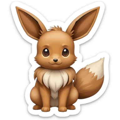 Eevee, full body, high quality sticker