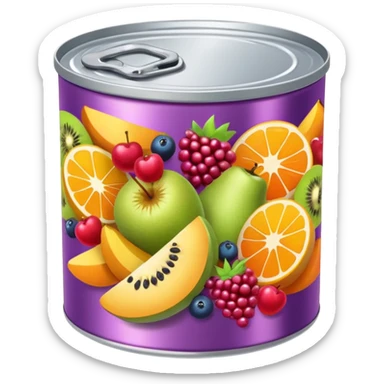 fruit salad can sticker